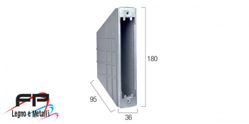 Cassetta in plastica con bordo zincato per avvolgitore semincassato